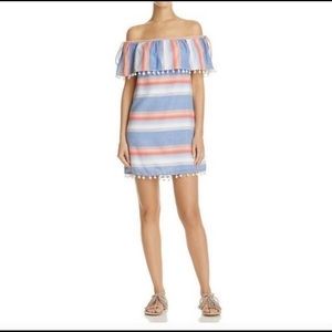 Saylor Off-the-Shoulder Striped Angie Dress